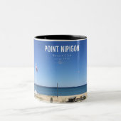 Der Punkt an der Punkt Nipigon Wickelrock-Tasse Zweifarbige Tasse (Mittel)