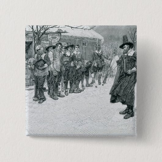 Der Puritaner-Gouverneur Button (Vorderseite)