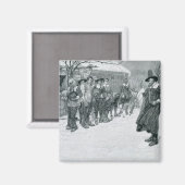 Der puritanische Gouverneur Magnet (Vorderseite/Rückseite)