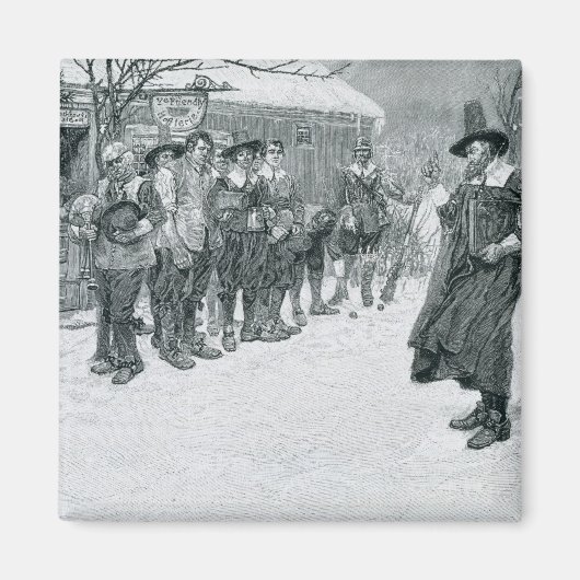 Der puritanische Gouverneur Magnet (Vorne)