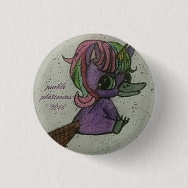der purkle platicorns Team-Maskottchenknopf Button