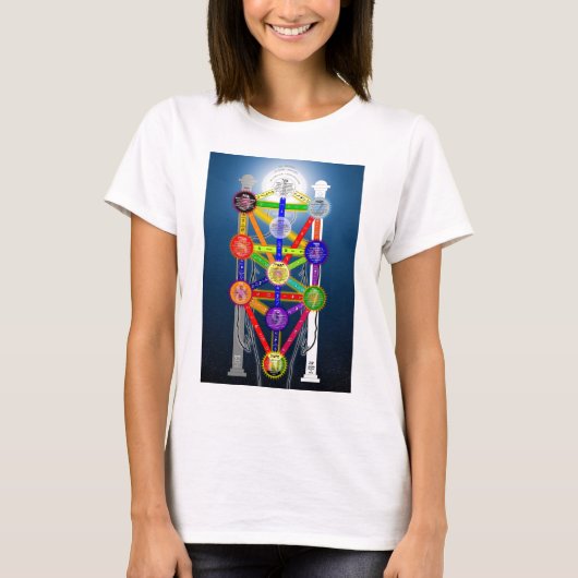 Der Qabalistic Baum des Leben-Struktur-Diagramms T-Shirt (Vorderseite)