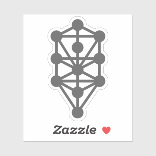 Der Qabalistische Baum des Lebens (grau) Aufkleber (Blatt)