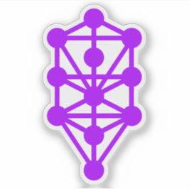 Der Qabalistische Baum des Lebens (lila) Aufkleber