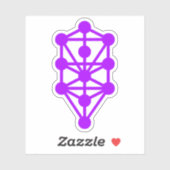 Der Qabalistische Baum des Lebens (lila) Aufkleber (Blatt)