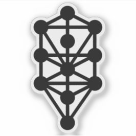 Der Qabalistische Baum des Lebens (schwarz) Aufkleber