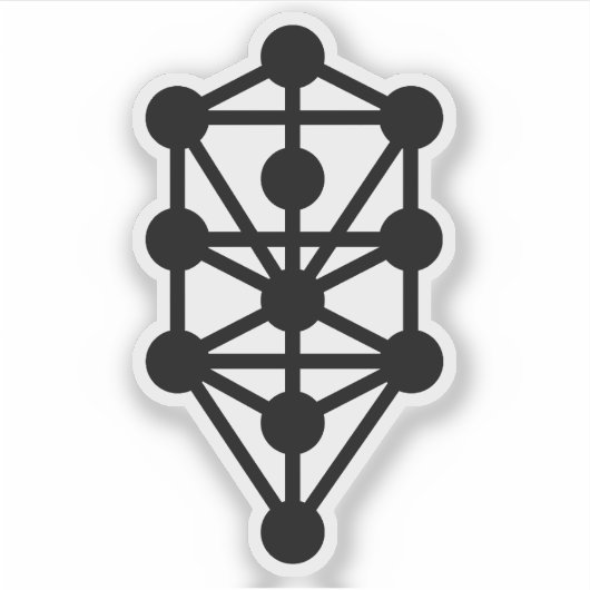 Der Qabalistische Baum des Lebens (schwarz) Aufkleber (Vorderseite)