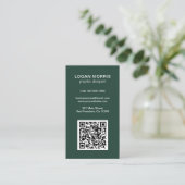 Der QR-Code für einfache Wälder ist modern Visitenkarte (Stehend Vorderseite)
