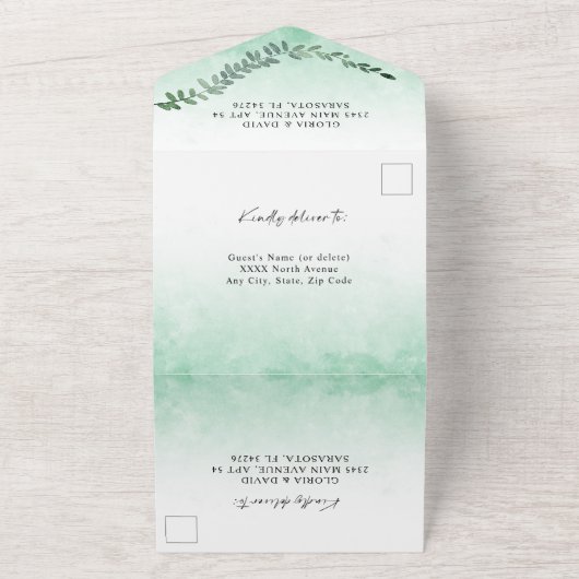 Der QR-Code für Grünwasser in einer Einladung (Außenbereich)