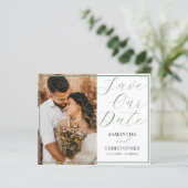 Der QR-Kodex Rette unser Datum Grün (Stehend Vorderseite)