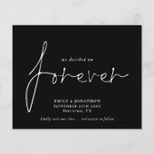 Der QR-Kodex wurde Save the Date für immer schwarz (Vorderseite)