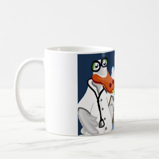 Der Quack oder Doktor Duck Kaffeetasse (Links)