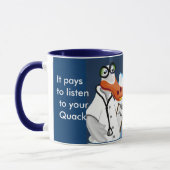Der Quack oder Doktor Duck macht seine Runden Tasse (Links)