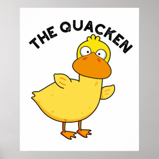 Der Quacken Funny Duck Pub Poster