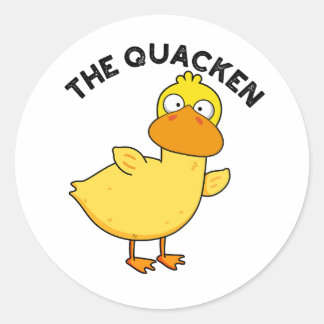 Der Quacken Funny Duck Pub Runder Aufkleber