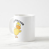 Der Quacken Lustige Enten-Wortwitz Kaffeetasse (Vorderseite Links)