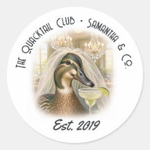 Der Quacktail Club Preppy Lake Junggesellinnenabsc Runder Aufkleber