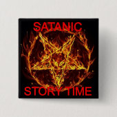 Der quadratische Knopf der satanischen Button (Vorderseite)