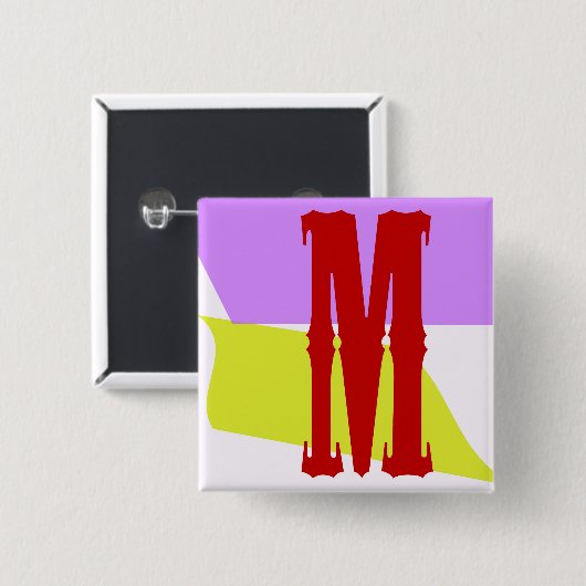 Der quadratische Knopf des Buchstabe-M Button (Vorne & Hinten)