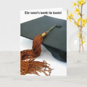 Der Quaste wert den Mühe-Abschluss Karte (Gelbe Blume)