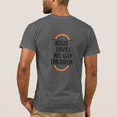 Der quee Glaube Jesus Liebe seine Schwulen T-Shirt (Rückseite)