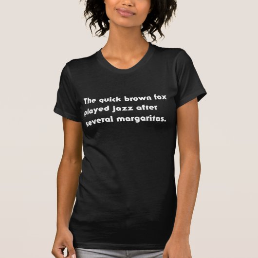 Der Quick Brown Fox spielte Jazz... T - Shirt PayP (Vorderseite)