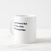 Der Quick Brown Fox spielte Jazz... T - Shirt PayP Kaffeetasse (Vorderseite Links)