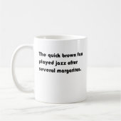 Der Quick Brown Fox spielte Jazz... T - Shirt PayP Kaffeetasse (Links)