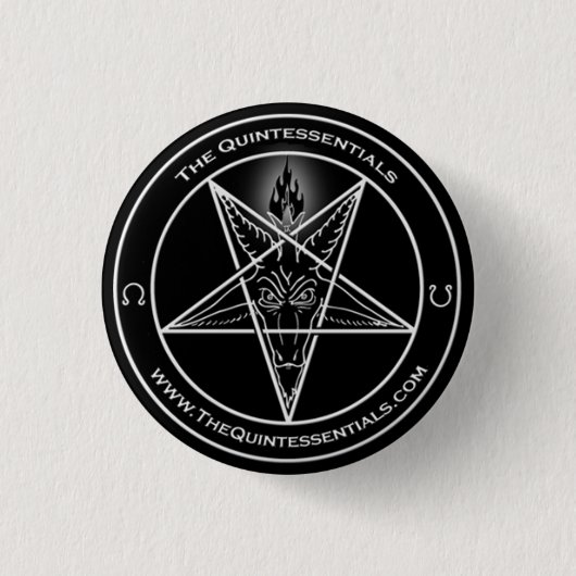 Der Quintessentials "Baphomet" Knopf Button (Vorderseite)