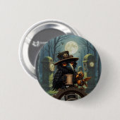 Der Rabe, angetrieben von Kaffee Button (Vorne & Hinten)