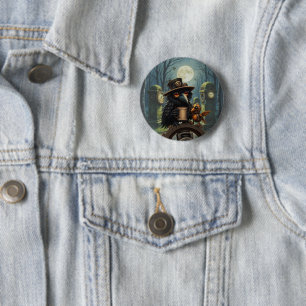 Der Rabe, angetrieben von Kaffee Button