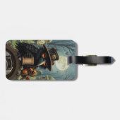 Der Rabe, angetrieben von Kaffee Gepäckanhänger (Rückseite horizontal)