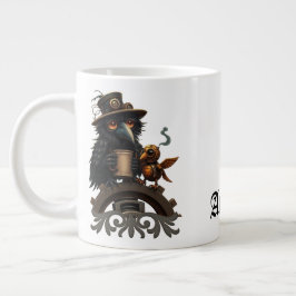 Der Rabe, angetrieben von Kaffee Jumbo-Tasse