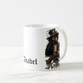 Der Rabe, angetrieben von Kaffee Kaffeetasse (VorderseiteRechts)