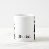 Der Rabe, angetrieben von Kaffee Kaffeetasse (Mittel)