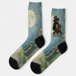 Der Rabe, angetrieben von Kaffee Socken
