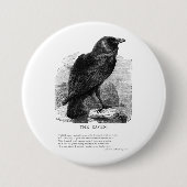 Der Rabe durch Edgar Allen Poe Button (Vorderseite)