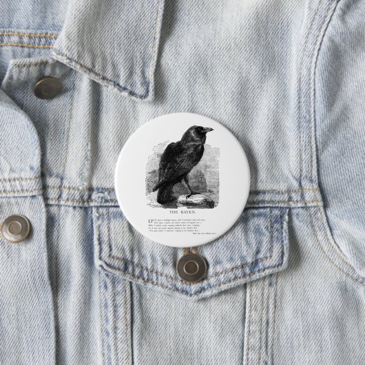 Der Rabe durch Edgar Allen Poe Button (Beispiel)