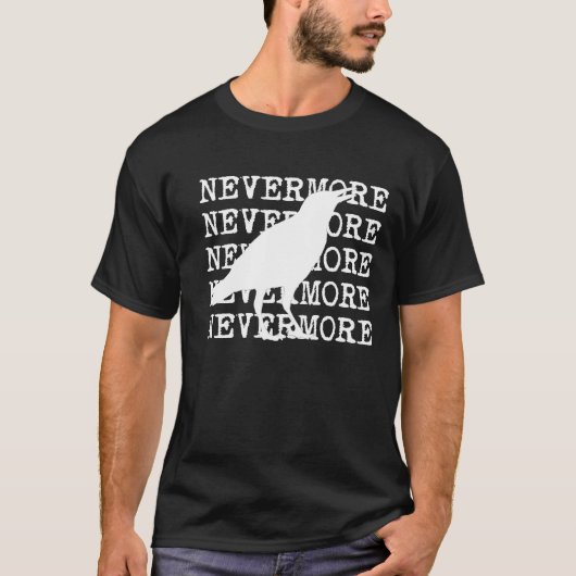 Der Rabe durch T - Shirt Edgar Allan Poe Nevermore (Vorderseite)
