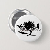 Der Rabe Edgar Allen Poes Button (Vorne & Hinten)