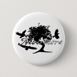 Der Rabe Edgar Allen Poes Button