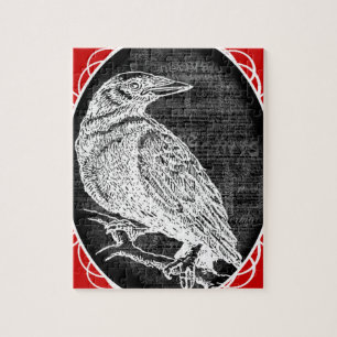 "Der Rabe" inspirierte grafischen Entwurf Puzzle