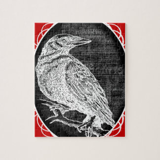 "Der Rabe" inspirierte grafischen Entwurf Puzzle