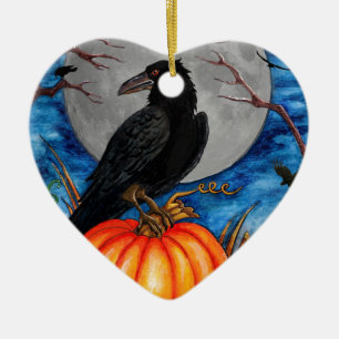 Der Rabe Keramik Ornament