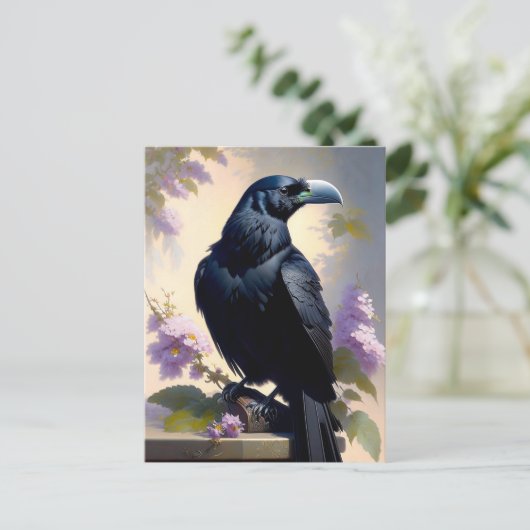 der Rabe Postkarte (Stehend Vorderseite)