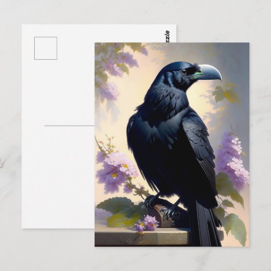 der Rabe Postkarte (Vorne/Hinten)