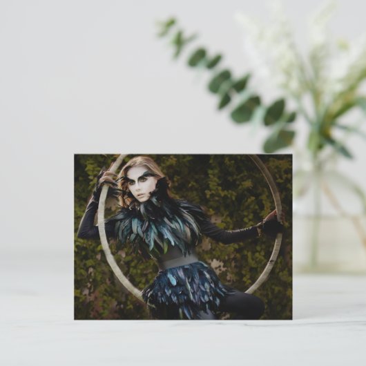 Der Rabe Postkarte (Stehend Vorderseite)