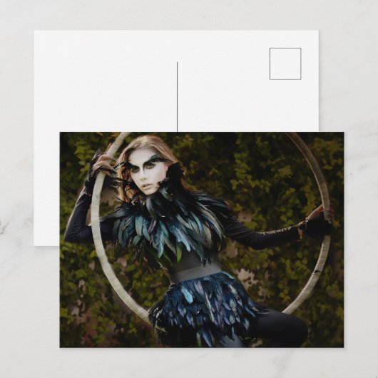 Der Rabe Postkarte (Vorne/Hinten)