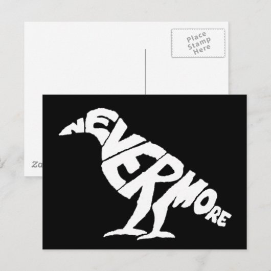 Der Rabe Postkarte (Vorne/Hinten)