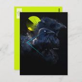 Der Rabe Postkarte (Vorne/Hinten)